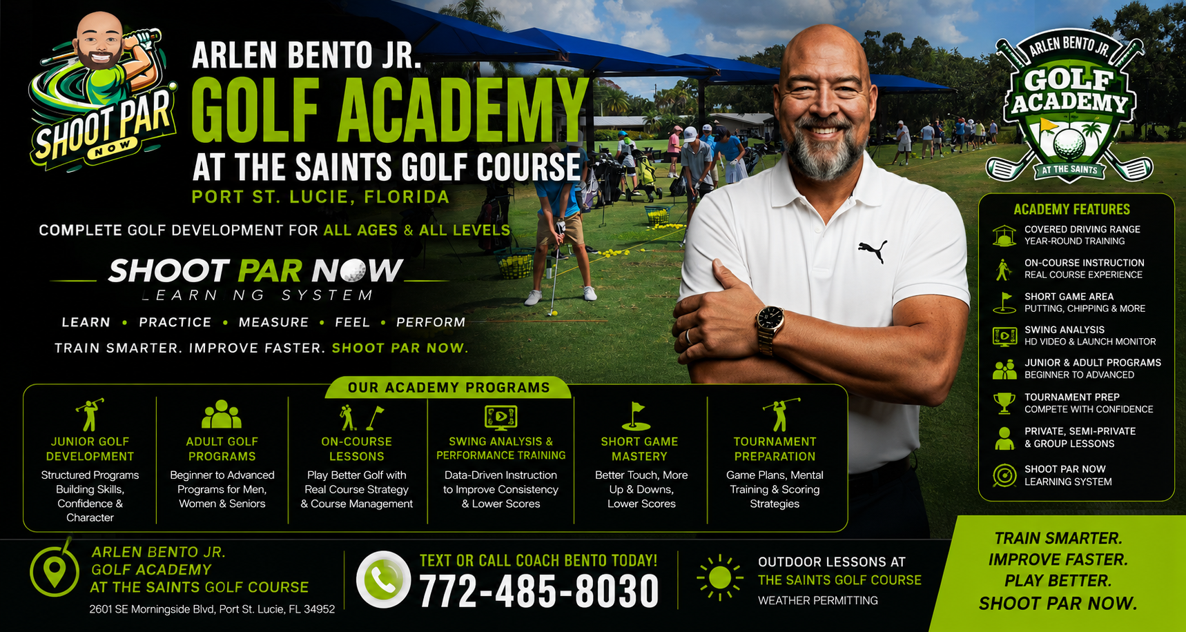 ARLEN BENTO JR. GOLF ACADEMY SAINTS GOLF COURSE PORT ST LUCIE FLORIDA
